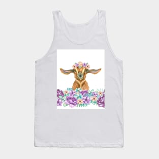 Goat in a flower garden Tank Top